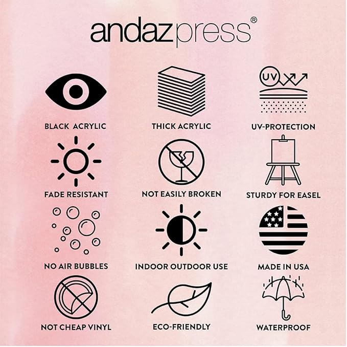 Andaz Press 16"x20" Black Acrylic Personalized Baby Shower Welcome Sign, Gender Neutral Modern Script Large Custom Sign for Easel Stand, Baby Shower Decorations