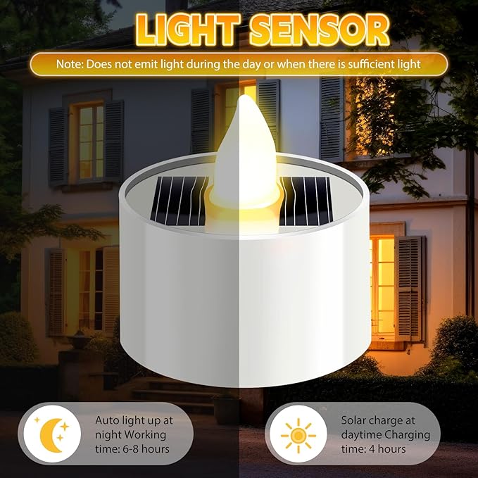 36 Pcs Solar Tea Lights Bulk Outdoor Waterproof Rechargeable Dusk to Dawn Lighting Small Valentine's Day Flameless Flickering LED Votive Candles for Garden Patio Party Lanterns (Warm White)