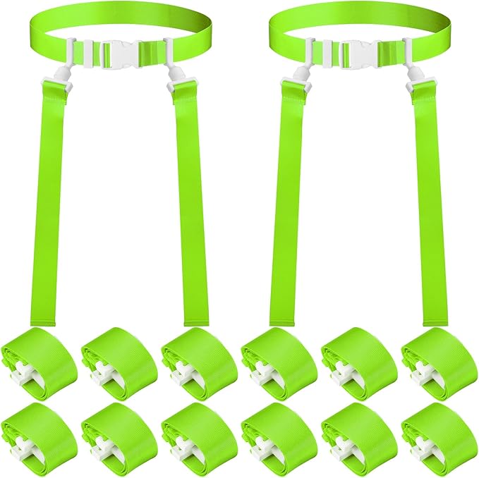 Peryiter 2/12/24/36 Player Flag Football Belt, Adjustable Football Belts and Flags for Kids Youth Adult Sport Team Training