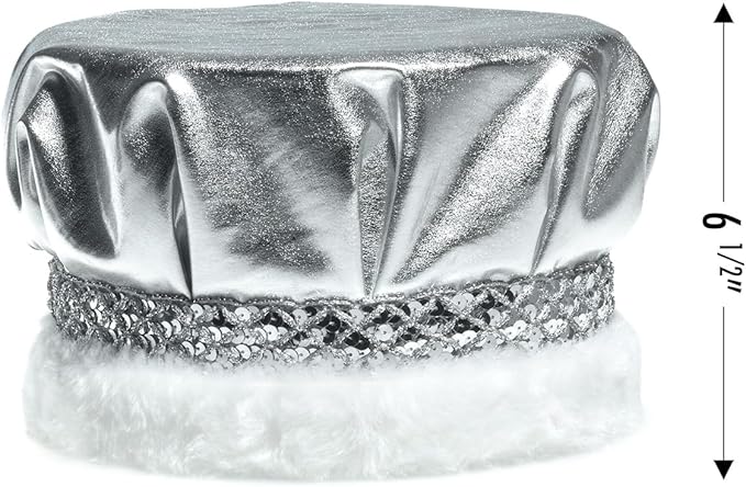 Anderson's Royal Metallic Crown, Sequin Braided Band, Faux Fur Trim, Keepsake for Prom Coronation, Homecoming, Special Events
