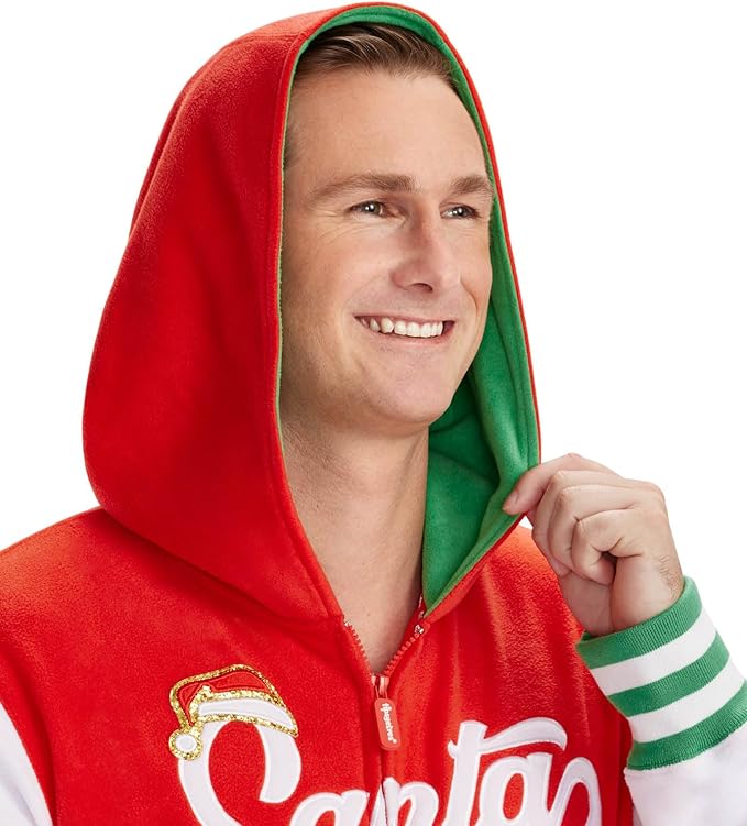 Tipsy Elves Christmas Onesies for Adults - Comfy Unisex Matching Holiday Jumpsuits with Convenient Pockets