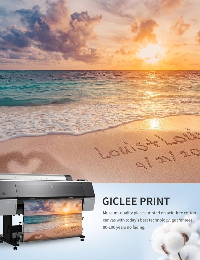 IPIC - "Forever Together Personalized Framed Wall Art, Custom Beach Scene with Name and Date in Sand, A Personalized Gift for Couple, Wedding, or Anniversary, Coastal Home Decor, Ready to Hang