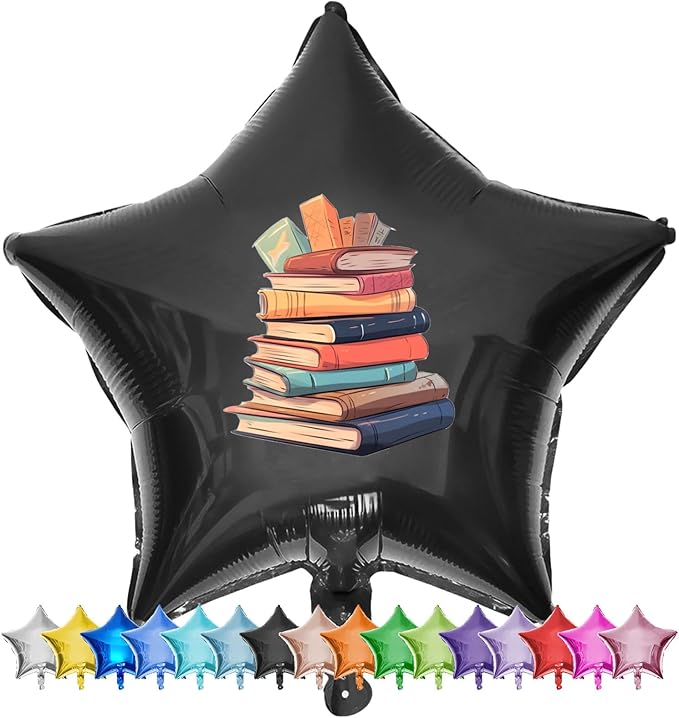 20 Pcs18 inch Custom Foil Balloons with Picture – Heart, Star, or Round – Personalized with Photo, Text, or Logo – Full-Color Print for Birthday, Memorial, Party, or Event Decor (star)