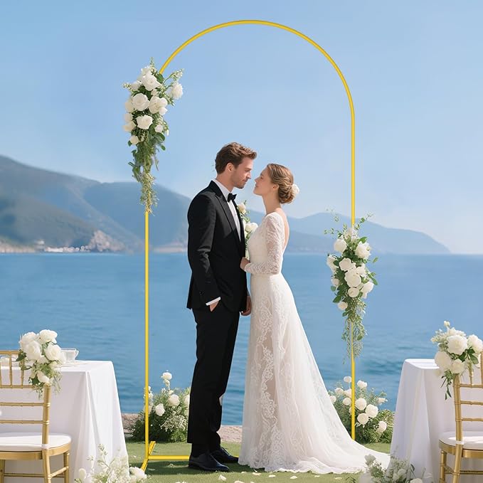 Metal Arch Backdrop Stand and Cover Set 7.2FT Backdrop Stands for Parties with Sage Green Arch Cover Spandex Wedding Backdrops Arches Frame Stand for Baby Shower Birthday Party Anniversary Decor