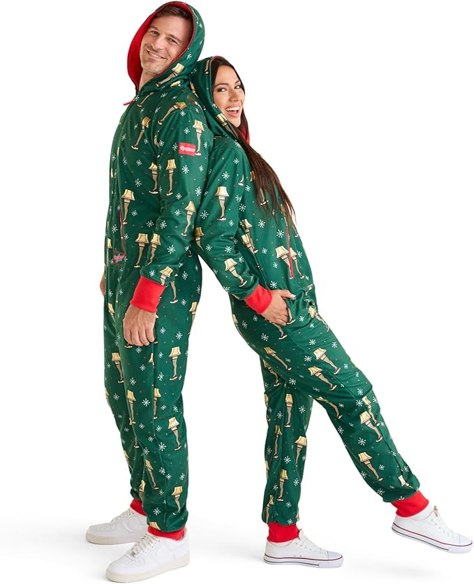 Tipsy Elves Christmas Onesies for Adults - Comfy Unisex Matching Holiday Jumpsuits with Convenient Pockets