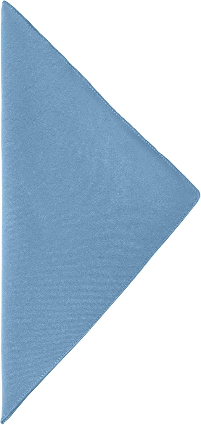Ultimate Textile Cotton-Feel Light Blue Cloth Napkins - 17" x 17" (Set of 120) Washable Dining Quality Polyester, Wrinkle & Stain Resistant