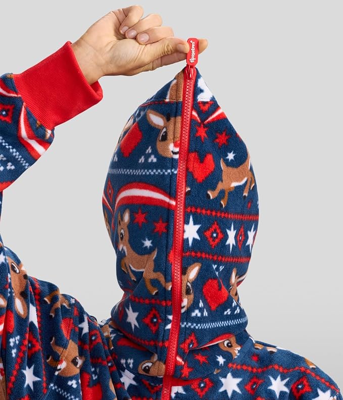 Tipsy Elves Christmas Onesies for Adults - Comfy Unisex Matching Holiday Jumpsuits with Convenient Pockets