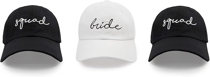 Bride Baby Bachelorette Party Hats, 6 Pack Perfect for The Bride Squad Baseball Trucker Hats