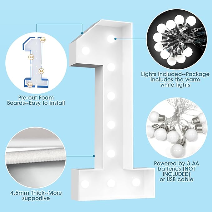 Ledido 4FT Marquee Light Up Letters, Cool White Light Up Letters Large Marquee Letter for Party Decorations, Mosaic Letter H for Balloons, Wedding Birthday Graduation Decor