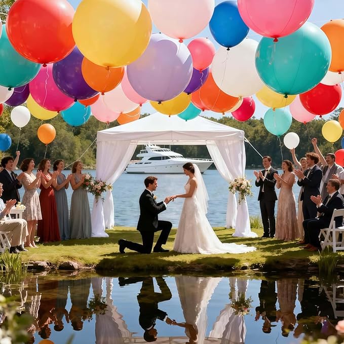200 Pack 18 Inch Latex Balloons - 18 Colors, Bulk Balloon Decor for Birthdays, Weddings & All Party Events