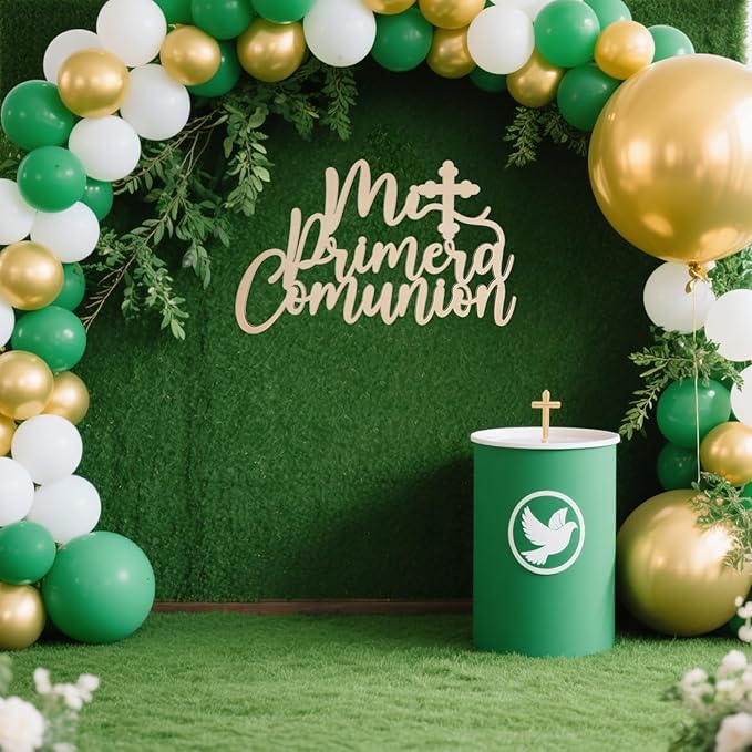 Mi Primera Comunión Wooden Sign - Baptism And First Communion Decoration, Religious Events Party Photo Booth Props, My Christening (Mi Primera Wooden Sign +)