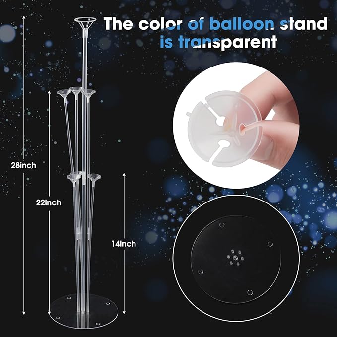 20 Sets Balloon Stand Kits, Balloon Sticks Holder with Base for Table Graduation Birthday Baby Shower Gender Reveal Party Decorations