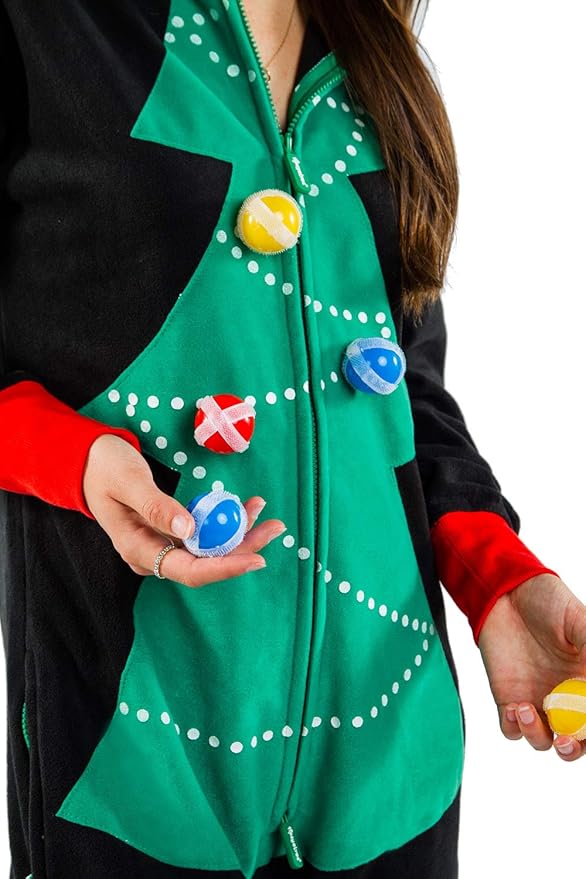 Tipsy Elves Christmas Onesies for Adults - Comfy Unisex Matching Holiday Jumpsuits with Convenient Pockets