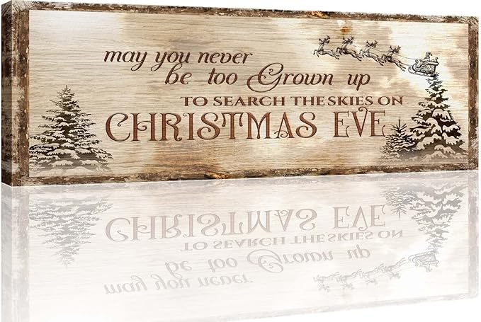 Tailored Canvases Christmas Sign (Gold Christmas Sign, 48x16)