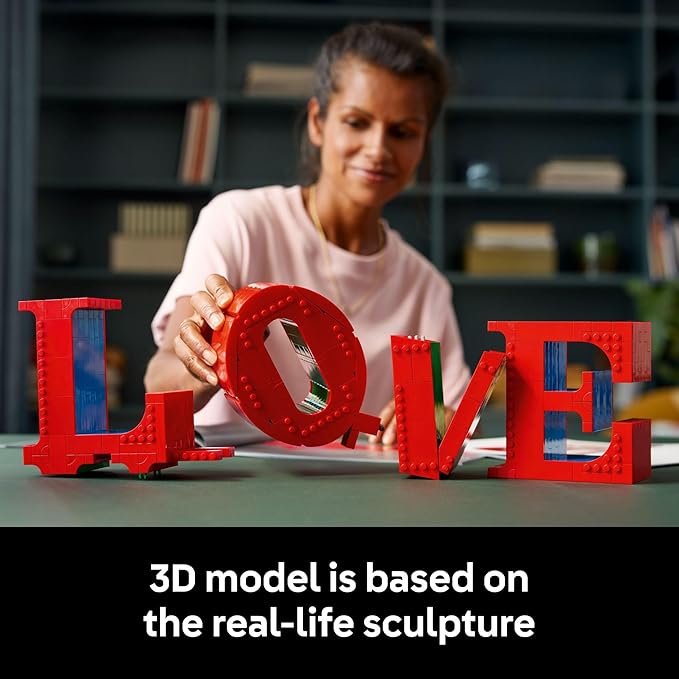 LEGO Art Love Collectible Building Set - DIY Kit for Adults, Ages 18+ - Gift for Valentines Day - Home Decor to Display on Table - 31214