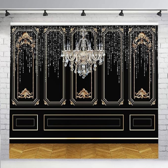 20s Backdrop, Roaring 1920s The Great Gatsby Party Photography Background, Vintage Dance Prom 10x10ft Photo Shoot Booth Props, Cake Table Decor