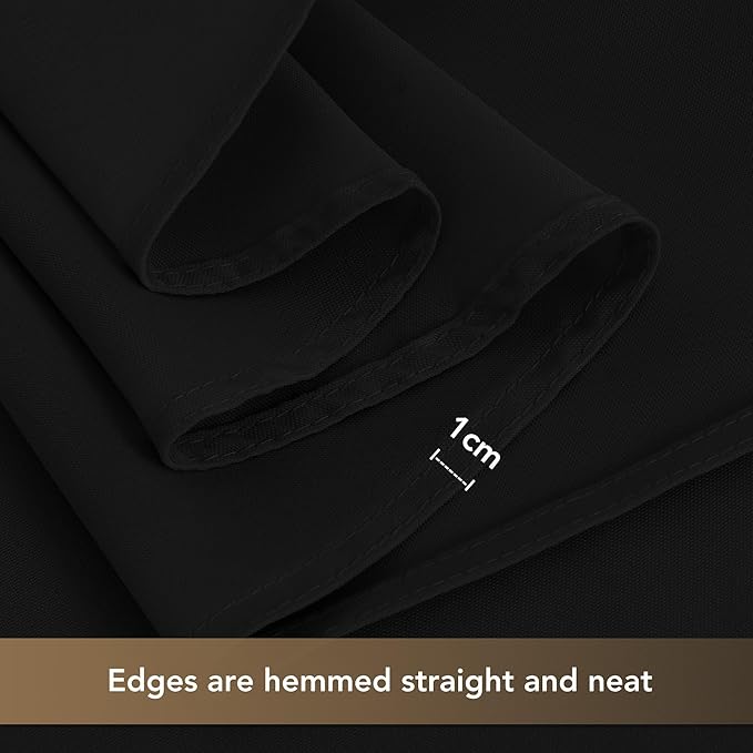 sancua Black Tablecloths for 6 Foot Rectangle Tables, 8 Pack 90x132 Inch Rectangular - Washable Polyester Fabric Table Cloth, Reusable Table Covers for Wedding Party, Birthday, Banquet Reception