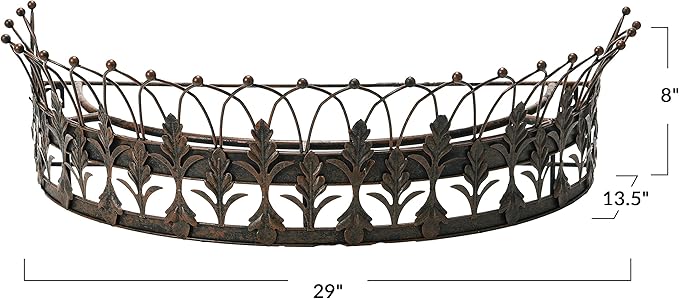 Creative Co-Op Metal Curtain Crown