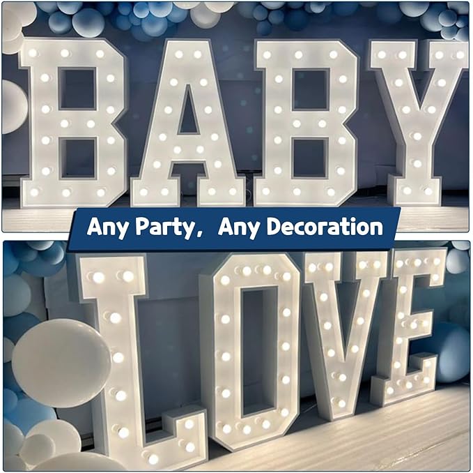 Marquee Letters 3 Feet Tall Large Light Up Letters Decorations Wedding Engagement Proposal White Party Decorations Marry Me Sign Big Cardboard Backdrop N