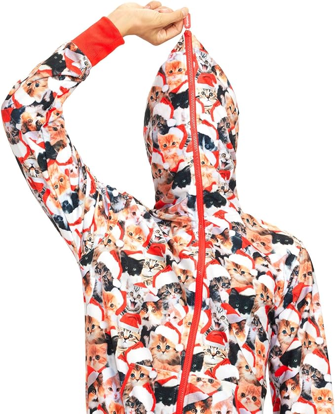 Tipsy Elves Christmas Onesies for Adults - Comfy Unisex Matching Holiday Jumpsuits with Convenient Pockets