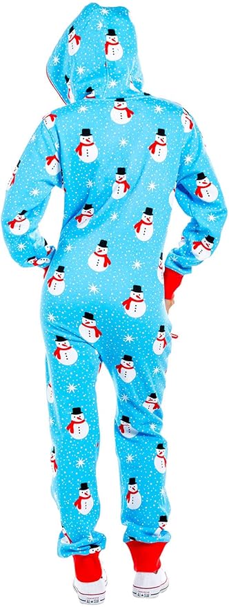 Tipsy Elves Christmas Onesies for Adults - Comfy Unisex Matching Holiday Jumpsuits with Convenient Pockets