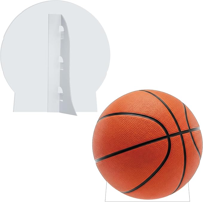 Basketball Cardboard Cutout, 7FT Life Size Cutouts Decor for Sports Themed Party Backdrop, Photo Booth Props, Birthday Table Centerpieces, Basketball Game Stand Up Display