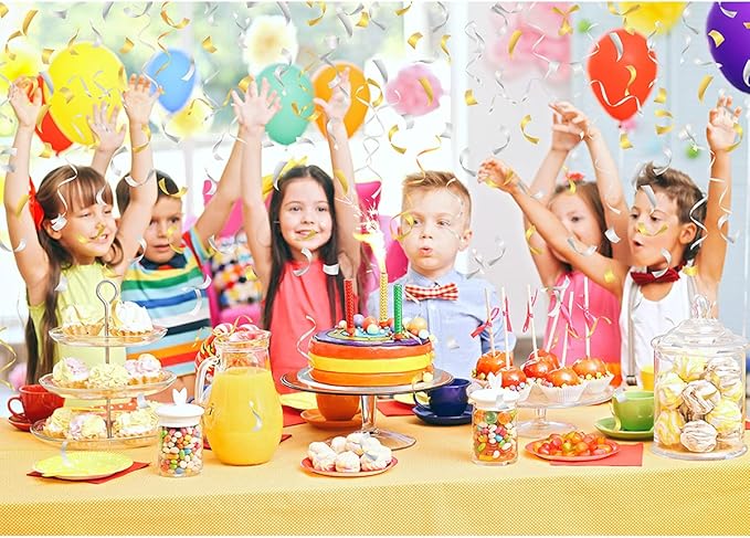 Silver Cake Drum Round 16 Inch Cake Boards with 1/2-Inch Thick Smooth Edges for Multi Tiered Birthday Wedding Party Cake Drums Board (8 PCS)