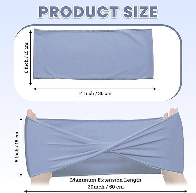 VDS Pack of 300 PCS | Baby Blue | Spandex Chair Sashes Bows Without Buckle | Stretch Elastic Banquet Universal Folding Chair Band Tie with for Wedding Party Conference Celebration Event Decoration