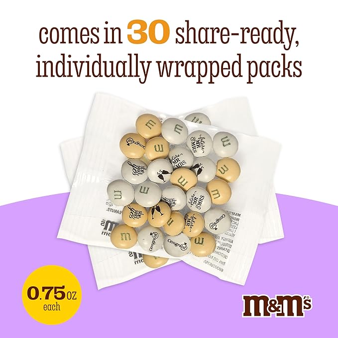M&M'S WORLD Engagement or Wedding Shower Party Favors, Set of 30 Packs