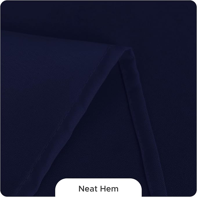 Fitable 8 Pack Round Tablecloths: Stain Resistant Wrinkle Free Circle Table Clothes, Washable Reusable Polyester Table Covers for Wedding Party Birthday Banquet Reception(Navy, 84 Inch)