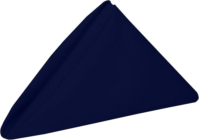 Ultimate Textile Cotton-Feel Deep Royal Cloth Napkins - 17" x 17" (Set of 60) Washable Dining Quality Polyester, Wrinkle & Stain Resistant