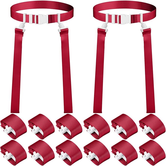 Peryiter 2/12/24/36 Player Flag Football Belt, Adjustable Football Belts and Flags for Kids Youth Adult Sport Team Training