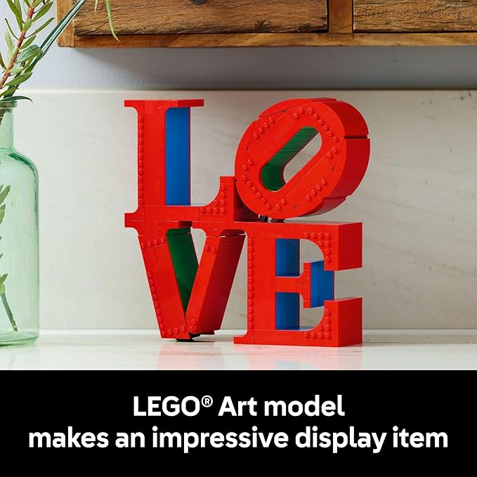 LEGO Art Love Collectible Building Set - DIY Kit for Adults, Ages 18+ - Gift for Valentines Day - Home Decor to Display on Table - 31214