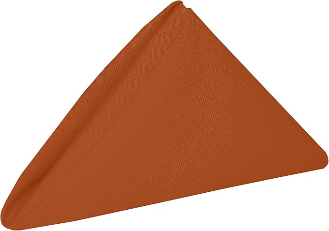 Ultimate Textile Cotton-Feel Orange Cloth Napkins - 17" x 17" (Set of 120) Washable Dining Quality Polyester, Wrinkle & Stain Resistant