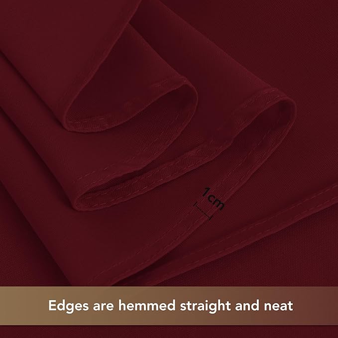 sancua Tablecloths for 6 Foot Rectangle Tables, 6 Pack - Washable Polyester Fabric Table Cloth for Chirstmas Party, Birthday, Banquet Reception, 54x108 Inch Burgundy