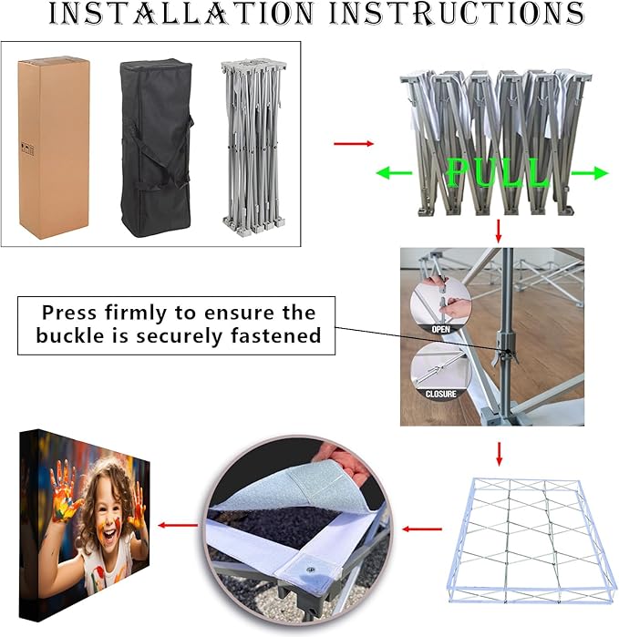 Customize Pop Up Banner with Stand for Tradeshow Backdrop,Tradeshow Dispaly,Step and Repeat Tension Fabric Backdrop for Trade Show Booth and Photography(7.5x12.5FT)