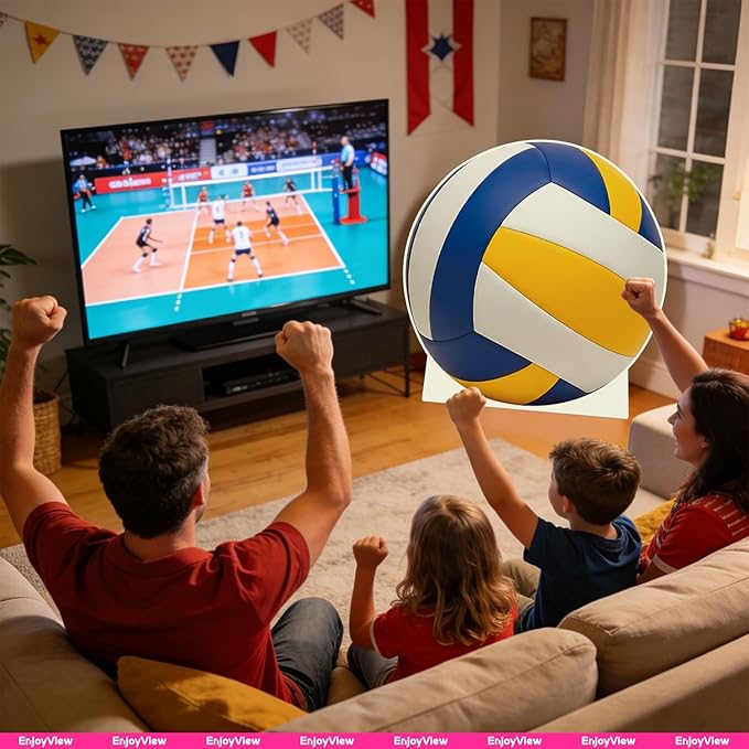 Volleyball Cardboard Cutout, 5FT Life Size Cutouts Decor for Sports Themed Party Backdrop, Photo Booth Props, Birthday Table Centerpieces, Volleyball Game Stand Up Display