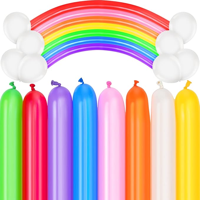 Sratte 1000 Pcs Bulk Animal Balloons 260Q Twisting Long Balloon Assorted Color for Halloween Animal Shape Weddings, Birthdays Clowns, Xmas Presents (Bright Colors)