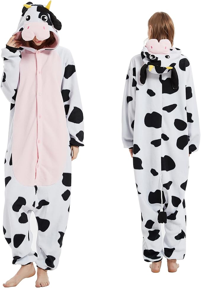 MAJ&COS Animal Onesies Adult Pajamas Halloween Cosplay Costume Unisex Onesie for Women Men