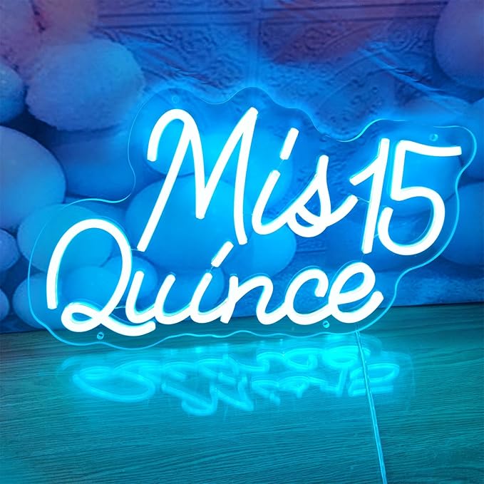 Mis Quince Neon Sign for Wall Decor,Happy Birthday Neon Signs for Bedroom Wall with Dimmable Switch for Any Age Children's Room, Bar, Party, Christmas, Wedding Decoration,SIGNVIA,40 * 25cm