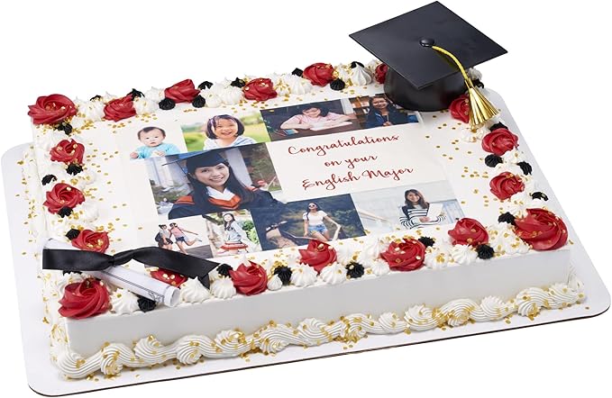 DecoPac Black Grad Cap with Tassels Cake Topper, Elegant Graduation Hat Cake Decoration, Food Safe, Pack of 12 (22422)