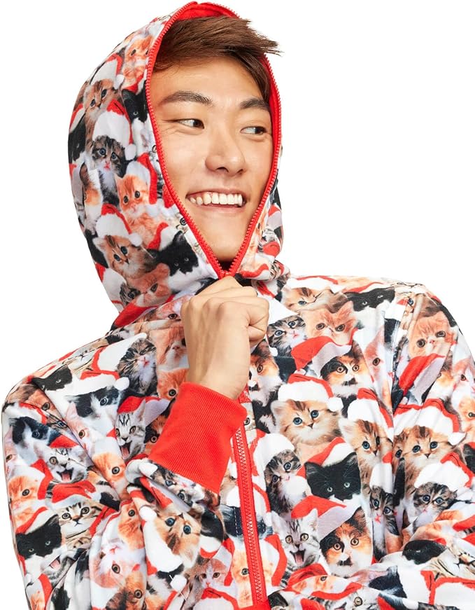 Tipsy Elves Christmas Onesies for Adults - Comfy Unisex Matching Holiday Jumpsuits with Convenient Pockets