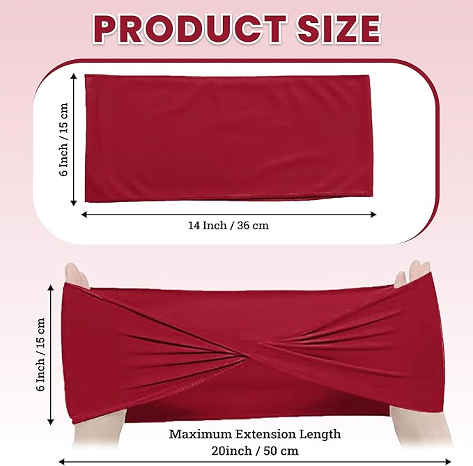 VDS Pack of 150 PCS | Apple Red | Spandex Chair Sashes Bows Without Buckle | Stretch Elastic Banquet Universal Folding Chair Band Tie with for Wedding Party Conference Celebration Event Decoration