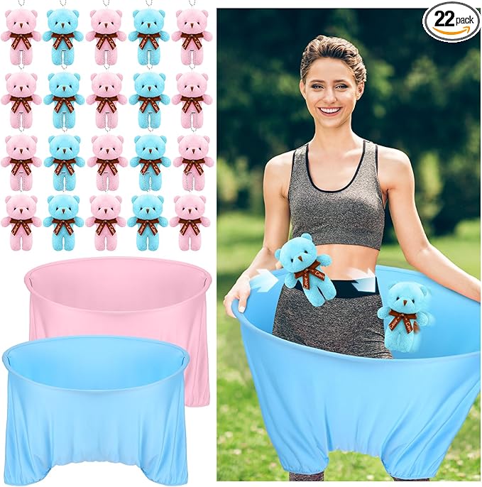 22 Pcs Funny Baby Shower Diapers Games Activities Fun Bridal Shower Games How Many Plushies Can You Catch in Your Big Diaper Gender Reveal for Boys Girls Adults (Classic,Pink and Blue)