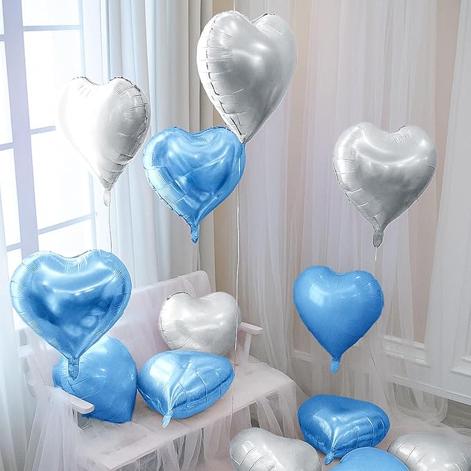 Custom Foil Balloon – 20 Pcs 18 Inch Star, Heart or Round Shape Foil Balloon – Double-Sided Printed Personalisation with Text, Image or Logo (round)