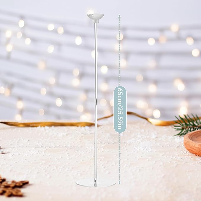 Hanna Roberts Clear Acrylic Tabletop Balloon Holder Kit, 25.6 inch 10 Pack Balloon Stick Holder with Base for Centerpiece Party Decorations (Balloons Not Included)