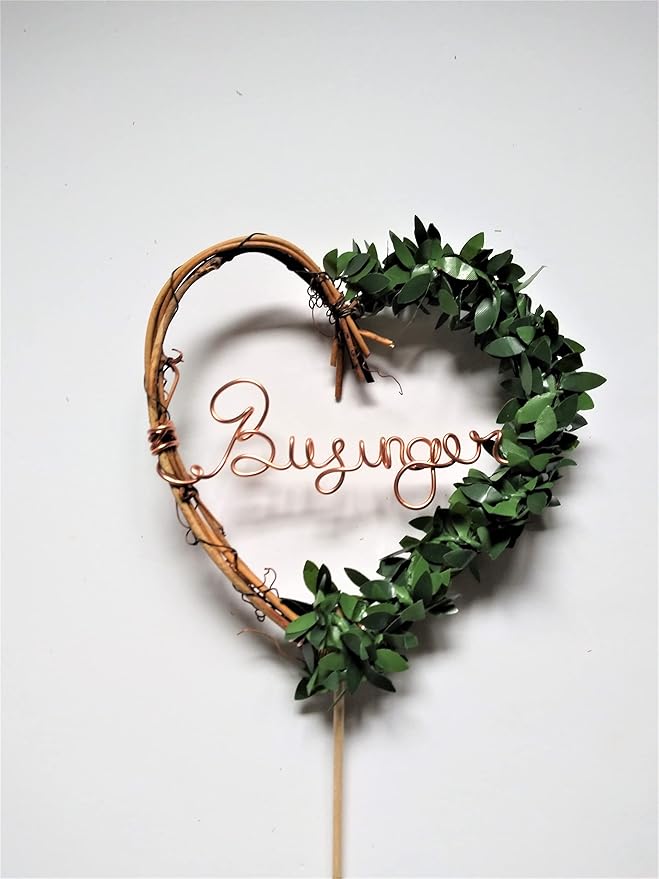 Personalized Any Name Cake Topper for Forest Theme Rustic Weddings, Anniversary Party