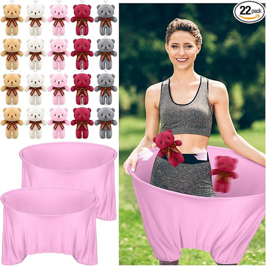 22 Pcs Funny Baby Shower Diapers Games Activities Fun Bridal Shower Games How Many Plushies Can You Catch in Your Big Diaper Gender Reveal for Boys Girls Adults (Various,Pink)