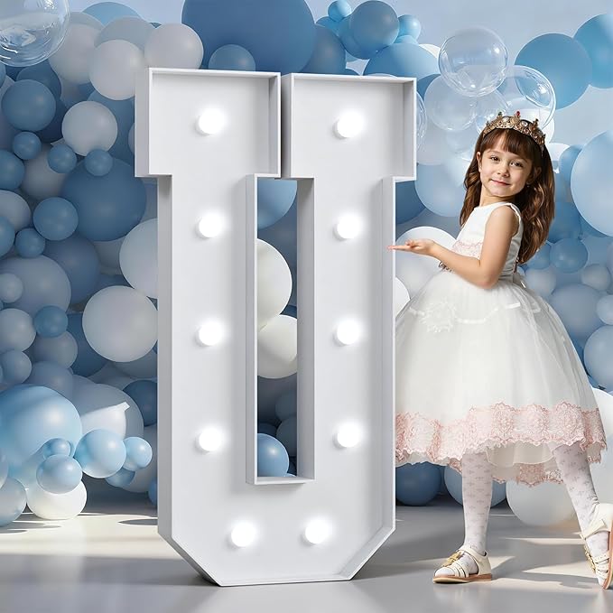 Marquee Letters 4 Feet Tall Large Light Up Letters Decorations Wedding Engagement Proposal White Party Decorations Marry Me Sign Big Cardboard Backdrop U