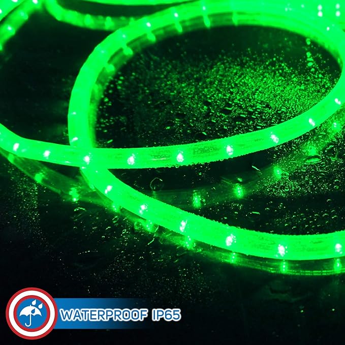 Russell Decor LED Rope Lights Festival Holiday Party Seasonal Christmas Decoration 30ft - 200ft Customized Available (Green, 50)